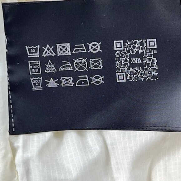 Zara Men's Light Padded Jacket Coat Modular Neckline Cream Snaps Closure XL NWT - Picture 14 of 16